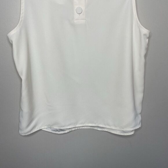 J.CREW Top Women Small Sleeveless Button-Back Shell NEW Ivory BY429 - Picture 9 of 13